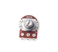 BESTonZON 25K Linear Guitar Potentiometer with Long Split Shaft Solder Lugs, 1-8W 125Mw Audio Tone Control Pot for Electric Bass Guitar, Replacement Upgrade