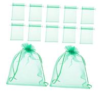 BESTonZON 25pcs Breathable Garden Netting Barrier Bags with Drawstring Durable Organza Fruit Protection Bags for Vegetables and Flowers Insect and Bird Resistant Mesh Covers for Indoor