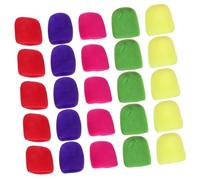 BESTonZON 25pcs Thickened Mic Covers Microphone Windscreens Sponge Covers for Ktv Karaoke Broadcasting Noise Reduction