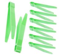BESTonZON 25pcs Tweezers for Fine Motor Skills Training Green Plastic Tweezers for Preschool Crafts and Outdoor Exploration Multi Functional Sensory Tool for Home and Classroom Use
