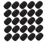 BESTonZON 25pcs Windproof Microphone Covers Clip Type Microphone Guard Protection Sponge Covers for Clip Mic Practical Mic Accessories for Podcast Use
