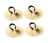 BESTonZON 2pairs Belly Dance Finger Cymbals Cymbals for Dance Performance Percussion Instrument Nylon Strap Portable Boys and Girls Dancing Party Prop
