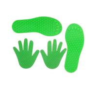 BESTonZON 2Pairs Floor Footprint Markers for Non Slip Sensory Integration Tools Light Green for Preschool Education and Learning Activities Durable Material Promotes