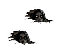 BESTonZON 2pairs Halloween Themed Scary Pattern Stickers Horrifying Floor Decals for Home Office School Easy Peel Stick Decor Create Spooky Atmosphere