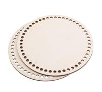 BESTonZON 2Pcs 15Cm Wooden Crochet Basket Bases for DIY Knitting Bags Round Mini Basket Bottoms with Wood Frame Craft Supplies for Handmade Knitted Bag Weaving and Making