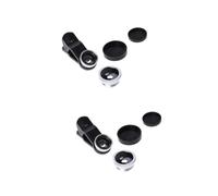 BESTonZON 2pcs 3 1 Wide Angle Lens Macro Lens Smartphone Lenses In Lens Professional Lens Fisheye Lens Kit Fish Eyes Lens for Clip on Lens for Mobile Phone Wide-angle Lens External Set