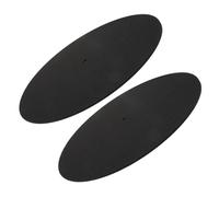 BESTonZON 2pcs 3mm Thick Black Felt Turntable Mat 10-inch Vinyl Record Player Pad Disc Protective Cushion for Vinyl Records and Player Accessories