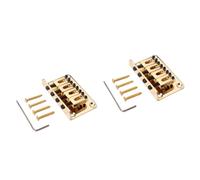 BESTonZON 2pcs 4 String Bass Bridge Guitar Hardtail Bridge Sturdy Guitar Bridge Guitar Bridge Saddle Guitar Plate Bridge Guitar Bridge with 4 Screws Vintage Style Bridge