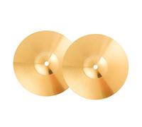 BESTonZON 2pcs 6 Inch Jazz Drum Cymbals Set Brass Alloy Percussion Drum Kit Parts Anti-rust Fadeless Musical Instrument Accessories for Professional Drummers