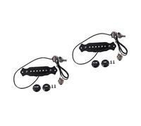 BESTonZON 2pcs Acoustic Electric Guitar Pickup Humbucker Bridge Pick Sound Hole Magnetic Transducer for Guitar Bass Pickups Alnico