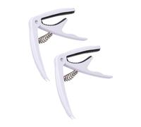 BESTonZON 2pcs Adjustable Guitar Capo with Spring Tension for Acoustic Electric Guitars and Ukulele Easy One Handed Clamp Abs Material Suitable for Folk Country Music and Traditional Songs