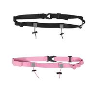 BESTonZON 2pcs Adjustable Running Number Belt with Loops for Marathon Cycling Jogging Lightweight Elastic Race Bib Holder with Reflective Safety Features
