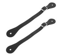 BESTonZON 2pcs Adjustable Spur Straps for Riding Full Grain Leather Brown Boot Accessories for Equestrian and Horse Riding Gear