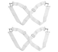 BESTonZON 2pcs Adjustable White Nylon Drum Shoulder Belts Drum Cross Strap Replacement for Bass Comfortable Double Shoulder Carry for Marching Band