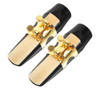 BESTonZON 2pcs Alto Saxophone Mouthpiece Black Plastic Professional Musicians Jazz Classical Part for Indoor and Outdoor Performances