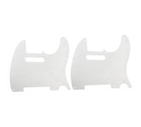 BESTonZON 2pcs Aluminium Alloy Guitar Pickguard Scratch Plate Silver Fit Usa Mexican Electric Guitars