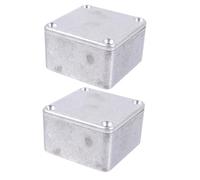 BESTonZON 2pcs Aluminum Pedal Enclosure Box Case for Guitar Effects Unpainted Surface for Diy Project