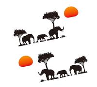 BESTonZON 2pcs Animal Pattern Wall Stickers Mural Sticker Wall Decals for Home Living Jungle Theme Decor Paste