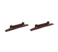 BESTonZON 2pcs Archtop Guitar Bridge Jazz Guitar Bridge Rosewood Acoustic Guitar Saddle Tailpiece Guitar Neck Floating Bridge Guitar Acoustic Guitar Pegs Electric Guitar Bridge Ebony Bamboo
