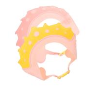 BESTonZON 2pcs Baby Shower Cap Set Waterproof Silicone Bath Visor for Toddlers Hair Washing Shield Ear Protection Suitable for Infants and Young Children (yellow Pink)