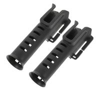 BESTonZON 2pcs Band Fishing Rod Stand Fishing Rod Rests Stick Holder Pole Accessory Gear Holder Multifunctional Portable Clip Pole Plastic Black