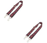 BESTonZON 2pcs Banjo Belt for Banjo Belt Decor Adjustable Straps Retro Banjo Strap Bass Straps Printed Banjo Strap Guitar Belt Guitar Floral Strap Banjo Replacement Strap Polyester Red