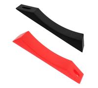 BESTonZON 2pcs Barbell Silicone Pad for Deadlift Weightlifting Platform Accessory Black Red Durable Protection for Weight Plate Changes Dampening Design