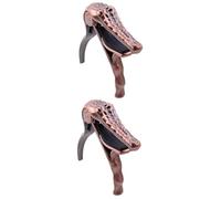 BESTonZON 2pcs Bass Parts Performance Acoustic Capo Kapo Banjo Capo Mandolin Capo Portable Capo Capo Bass Capos Capo Clamp Part Useful Capo Clip on Guitar Capo Metal