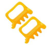 BESTonZON 2pcs Beeswax Resin Neck and Shoulder Massager for Whole Body Relaxation, Handheld Manual Massage Tool for Tension Relief and Anxiety Relief, Lightweight Yellow Scapula Massager