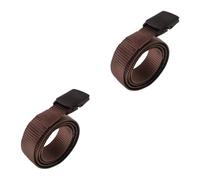 BESTonZON 2pcs Belt Cash Bag Hide Pouch Travel Waistband Secure Key Pickpocket Security Travel Accessories for Women Plastic Coffee