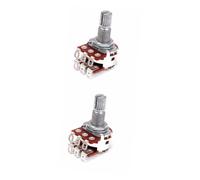 BESTonZON 2pcs Bk Dual Pot Guitar Amp Potentiometer Volume Tone Potentiometer Knob Long Knurled Shaft