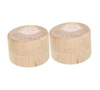 BESTonZON 2pcs Box Lanugo Memorial Box First Curl Keepsake Fairy Haircut Holder Hair Case Keepsake Case Registry First Haircut My 1st Hair Cut Babies First Hair Cut Wooden