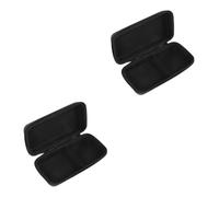 BESTonZON 2pcs Box Shockproof Microphone Storage Bag Eva Carrying Case Mesh Pocket for Travel Business