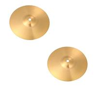 BESTonZON 2pcs Brass Crash Ride Cymbal for Drum High Hardness Percussion Instrument with Traditional Finish Durable and Deformation Resistant for Beginners and Professional Players