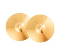 BESTonZON 2pcs Brass Drum Cymbals for Drum Kit Professional Replacement Cymbals with Anti-rust Golden Finish Suitable for Jazz and Percussion Instruments