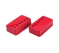BESTonZON 2pcs Brass Pickup Metal Cover for Electric Guitar Fully Enclosed Single Coil Style Red Finish Anti Prevents Sweat Water Corrosion