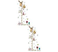 BESTonZON 2pcs Cartoon Dinosaur Wall Stickers Animal Decor Boys and Girls Height Chart Wall Decals Easy Peel