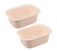 BESTonZON 2pcs Changing Table Bath Basin Thickened Plastic Non Slip Rectangular Nursery Wash Basin for Diaper Station Boy Girl Face Cleansing Bathroom Essentials