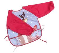 BESTonZON 2pcs Children's Overalls Bibs Long Sleeve Bibs with Sleeves Cotton Red