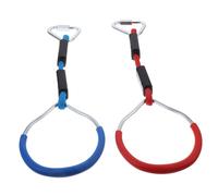 BESTonZON 2pcs Colorful Pull Up Exercise Rings Non Slip Training Stretch Handles for Strength and Agility Development for Home Workouts and Physical Therapy Random Color