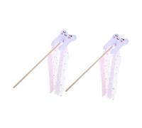 BESTonZON 2pcs Colorful Tooth Fairy Wand Stick for Party Dress Up Performance Props Pink Novelty Fairy Wand for Festivals Costumes and Celebrations
