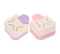 BESTonZON 2Pcs Corner Punch for Paper Crafts with Rounded and Square Edges, Portable Handheld DIY Corner Cutter for Scrapbooking, Card Making, and Photo Crafting, Pink and Purple