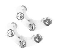 BESTonZON 2pcs Cymbal Tambourine Rings for Drum Set Dual Row Cymbal Bells for Dynamic Sound Music Classes Bands and Performances Durable and Versatile Percussion Instrument