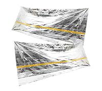 BESTonZON 2pcs Disposable Emergency Tube Tent Shelter Silver Windproof Survival Gear Lightweight Portable for Hiking Camping Outdoor Use