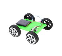 BESTonZON 2pcs DIY Solar Car Assembly Kit for Solar Powered Science Experiment Easy to Assemble Green Model Enhances Creativity Patience and for Boys