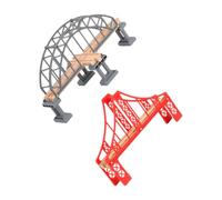 BESTonZON 2pcs DIY Train Bridge Railway Track Accessories Model Railway Bridge for Scene Building and Motor Skill Development