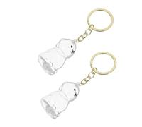 BESTonZON 2pcs Dog Hair Keepsake Keychain Transparent Memorial Pet Hair Case Stylish Bag Charm Lightweight Portable Unique Pet Memory Ornament for Dog Owners