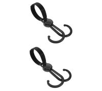 BESTonZON 2pcs Double Hooks Pram Accessory Stroller Organizer Bag Hooks for Hanging Clothes
