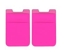 BESTonZON 2pcs Double Layer Adhesive Phone Pocket Holder for Cell Phone Pu and PVC Material Never Lose Elasticity No Sticky Residue for Everyday Use