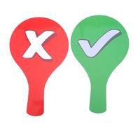 BESTonZON 2Pcs Double-Sided Quick Answer Paddles Classroom Voting Boards Teacher Response Signs for Interactive Learning Group Participation